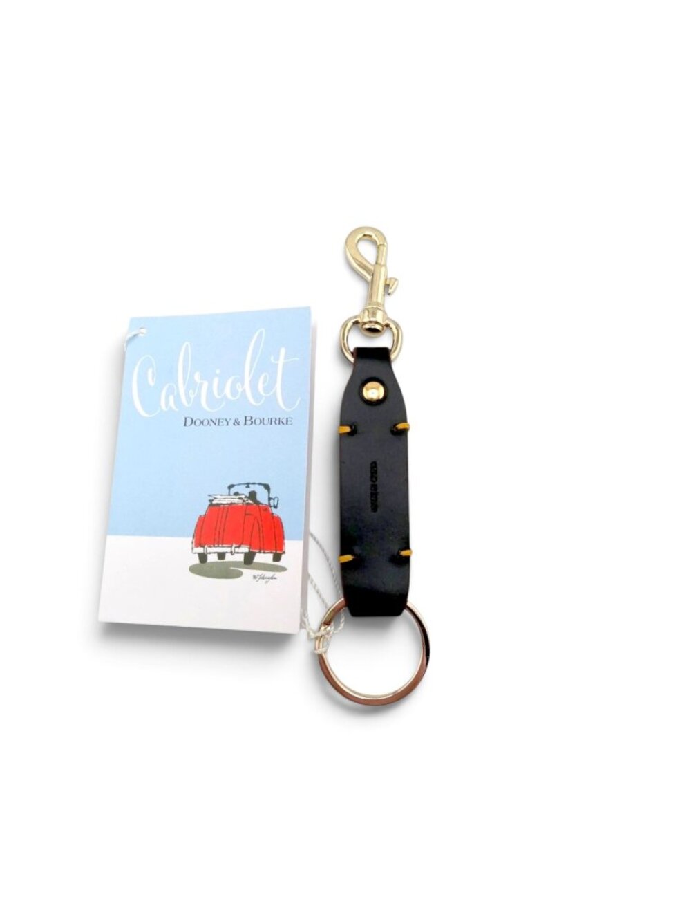 D&B Black Leather Carpenter Purse Charm Key Chain